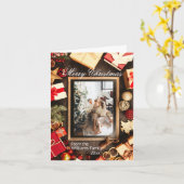 クリスマスファミリーフォトチョークボードフレーム カード (黄色い花)
