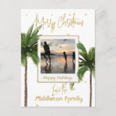 クリスマスファミリーフォトトロピカルホリデーポストカード シーズンポストカード (正面)