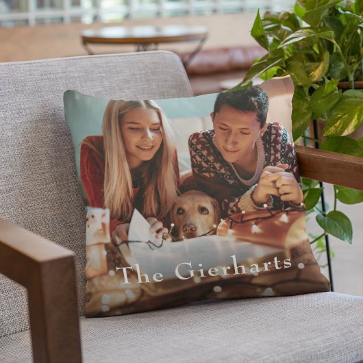 クリスマスファミリーフォトパーソナライズされたホリデー クッション