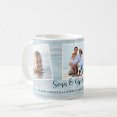 クリスマスファミリーフォトビーチ コーヒーマグカップ (正面左)