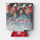 クリスマスファミリーフォトピース愛の喜びモダン 缶クーラー (正面)