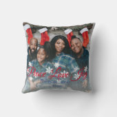 クリスマスファミリーフォトピース愛の喜び クッション (裏面)