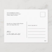 クリスマスファミリーフォトフェスティバル モダン シーズンポストカード (裏面)