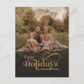 クリスマスファミリーフォトフェスティバル モダン シーズンポストカード (正面)