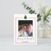 クリスマスファミリーフォトフラットホリデーポストカード シーズンポストカード (スタンド正面)