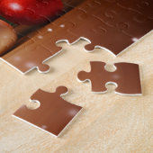 クリスマスファミリーフォトフレーム金ゴールドオーナメント大人 ジグソーパズル (側面)