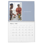 クリスマスファミリーフォトブルーグレー引用文文字 カレンダー (2月 2026)