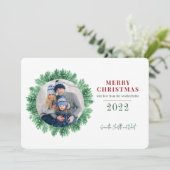 クリスマスファミリーフォトホリデーズグリーンリー シーズンカード (スタンド正面)