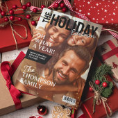 クリスマスファミリーフォトホリデーマガジンカバーカード シーズンカード