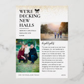 クリスマスファミリーフォトマガジンカバーのための新しい家 箔シーズンカード (裏面)