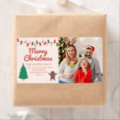 クリスマスファミリーフォトメリークリスマスアドレス ラベル (インサイチュ)