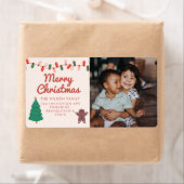 クリスマスファミリーフォトメリークリスマスアドレス ラベル (インサイチュ)