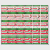 クリスマスファミリーフォトラブピースジョーホリデー ラッピングペーパー (フラット)