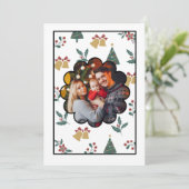 クリスマスファミリーフォト編集可能ホリデーカード シーズンカード (スタンド正面)