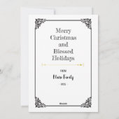 クリスマスファミリーフォト編集可能ホリデーカード シーズンカード (裏面)