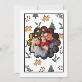 クリスマスファミリーフォト編集可能ホリデーカード シーズンカード