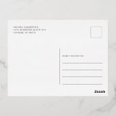 クリスマスファミリーフォト金ゴールド 箔シーズンポストカード (裏面)