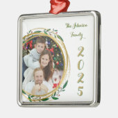 クリスマスファミリーフォト&イヤーオーナメント メタルオーナメント (左)