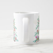 クリスマスファミリーブランチツリーレッド金ゴールドミッテンスター ジャンボコーヒーマグカップ (裏面)