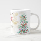 クリスマスファミリーブランチツリーレッド金ゴールドミッテンスター ジャンボコーヒーマグカップ (右)