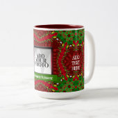 クリスマスファミリーホリデーカスタムズ写真マグカップ ツートーンマグカップ (正面右)