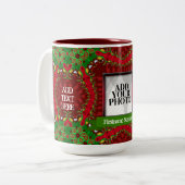 クリスマスファミリーホリデーカスタムズ写真マグカップ ツートーンマグカップ (正面左)