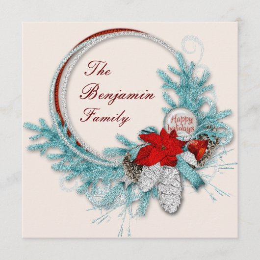 クリスマスファミリーホリデーズヴィンテージカスタムリース シーズンカード (正面)