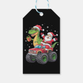 クリスマスファミリーマッチングサンタトラック恐竜 ギフトタグ (裏面)