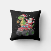 クリスマスファミリーマッチングサンタトラック恐竜 クッション (正面)