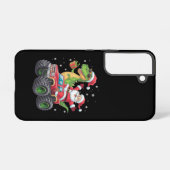 クリスマスファミリーマッチングサンタトラック恐竜 SAMSUNG GALAXYケース (裏面横)