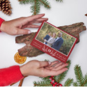 クリスマスファミリーモノグラムホリデー写真カード シーズンカード