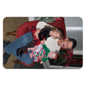 クリスマスファミリー写真テンプレート4 x 6グランドキッズ マグネット (横)