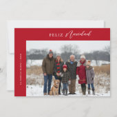 クリスマスファミリー写真フェリーズ・ナヴィダレッド シーズンカード (正面)