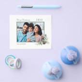 クリスマスファミリー写真ホワイトコーンモダン予算 チラシ (シングル)