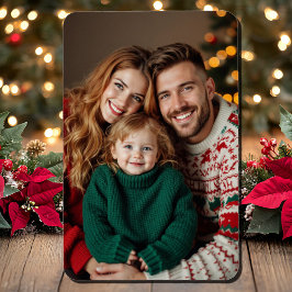 クリスマスファミリー写真4 x 6 The Three of Us マグネット