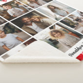 クリスマスファミリー名フォトクラシックヴィンテージ素朴 シェルパブランケット (3/4)