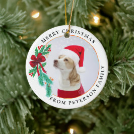 クリスマスファミリー名写真 セラミックオーナメント