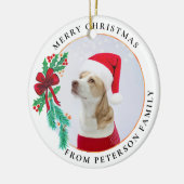クリスマスファミリー名写真 セラミックオーナメント (左)