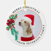 クリスマスファミリー名写真 セラミックオーナメント (裏面)