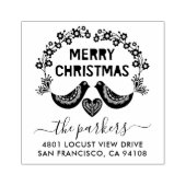 クリスマスファミリー名署名差出人住所 ラバースタンプ (インプリント)