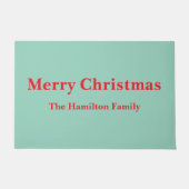 クリスマスファミリー名 ドアマット (正面)