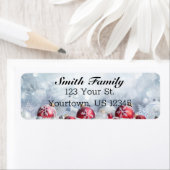 クリスマスファミリー名 |フェスティバルレッド差出人住所 ラベル (インサイチュ)