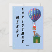 クリスマスファミリー向けニュースレターサンタ・ホットエアバルーン シーズンカード (裏面)