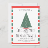 クリスマスファミリー懇親会クリスマスツリーパーティー 招待状 (正面)