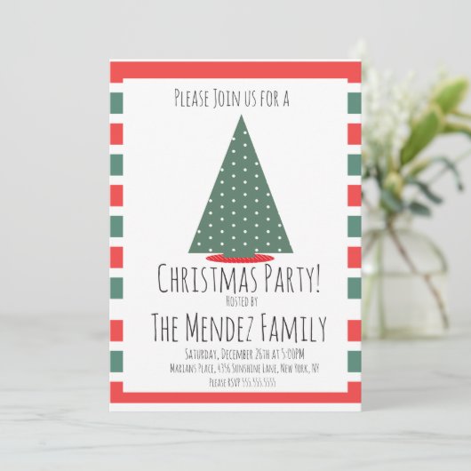 クリスマスファミリー懇親会クリスマスツリーパーティー 招待状 (スタンド正面)
