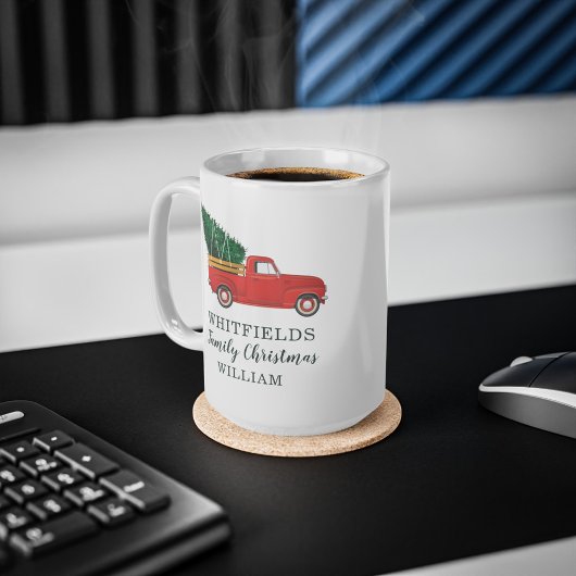 クリスマスファミリー懇親会パパカスタムホリデイ ツートーンマグカップ