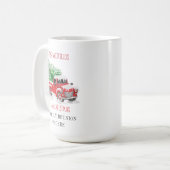 クリスマスファミリー懇親会レッドトラックカスタム コーヒーマグカップ (正面左)