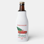 クリスマスファミリー懇親会年次パーティーカスタム ボトルクーラー (ボトル正面)