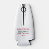 クリスマスファミリー懇親会年次パーティーカスタム ボトルクーラー (裏面)