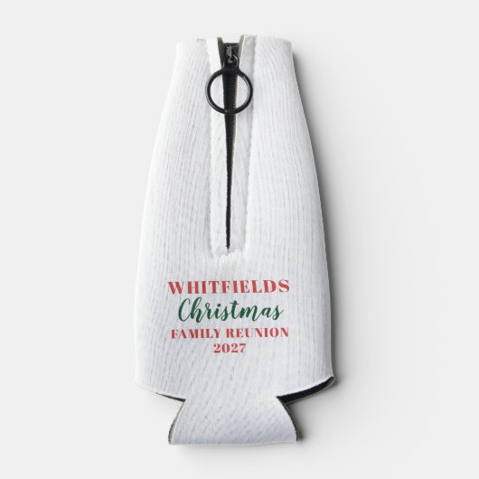 クリスマスファミリー懇親会年次パーティーカスタム ボトルクーラー (裏面)